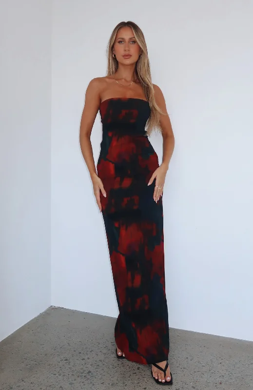 Leave You Alone Maxi Dress Deep Merlot