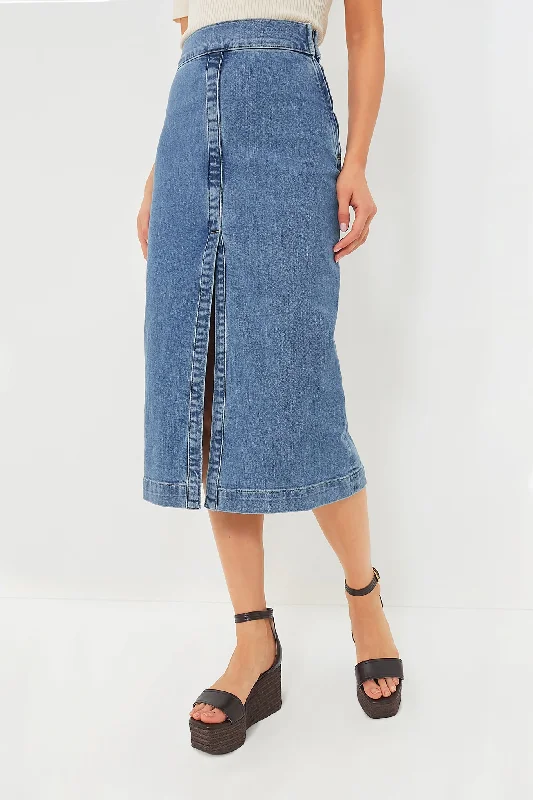 Indigo Clair Curtis Midi Skirt