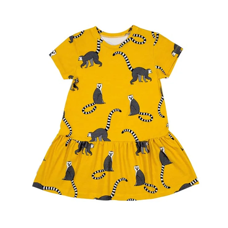 Malinami Short Sleeved Dress - Lemur Yellow