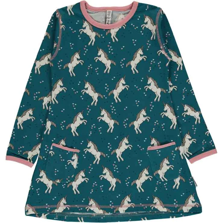 Maxomorra Long Sleeved Tunic - Unicorn Dreams 74/80 86/92 134/140