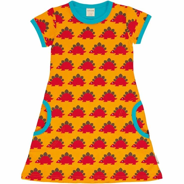 Maxomorra Short Sleeved Dress - Classic Dino